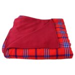 Laikipia Scarlet Maasai Fleece Blanket