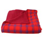 Rift Crimson Maasai Fleece Blanket