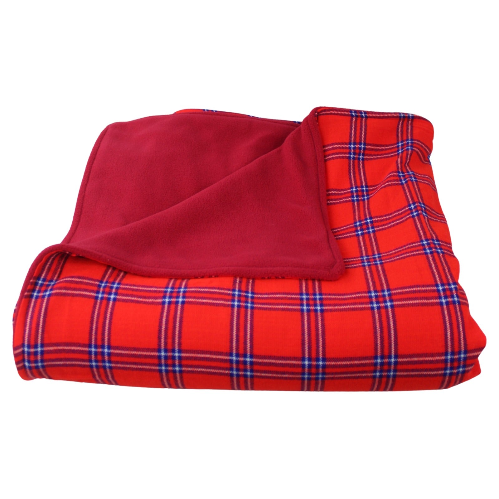 rift_crimson_maasai_fleece_blanket Rift Crimson Maasai Fleece Blanket - Image 1